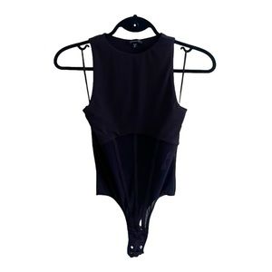 Dynamite One Piece Bodysuit Mesh Bottom | Black